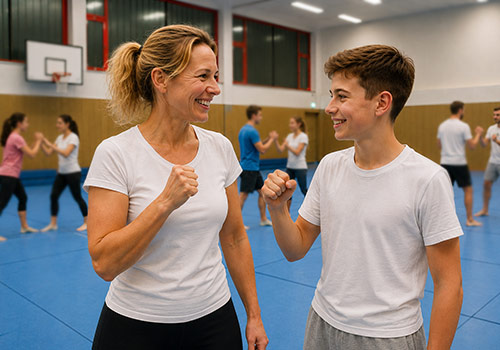 Frau mit Sohn